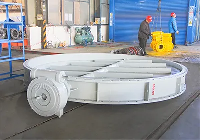 Real View of Large Diameter Butterfly Valve Workshop